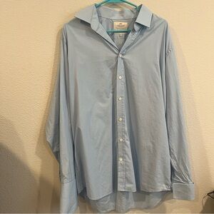 Hawes & Curtis Jermyn street size 17/35 blue button down shirt